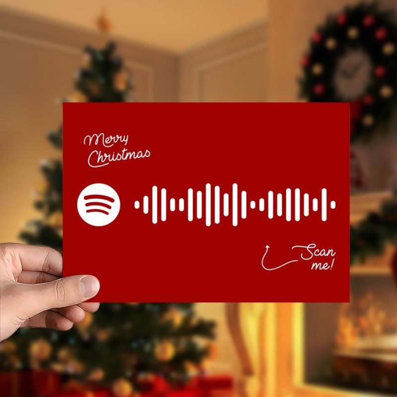 Christmas (Baby Please Come Home) Spotify Code Music Greeting Card