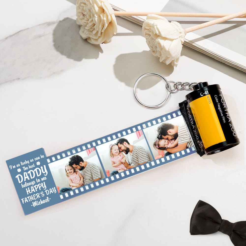 Personalized Photo Camera Keychain Thoughtful Film Roll Keychain Gift For Dad