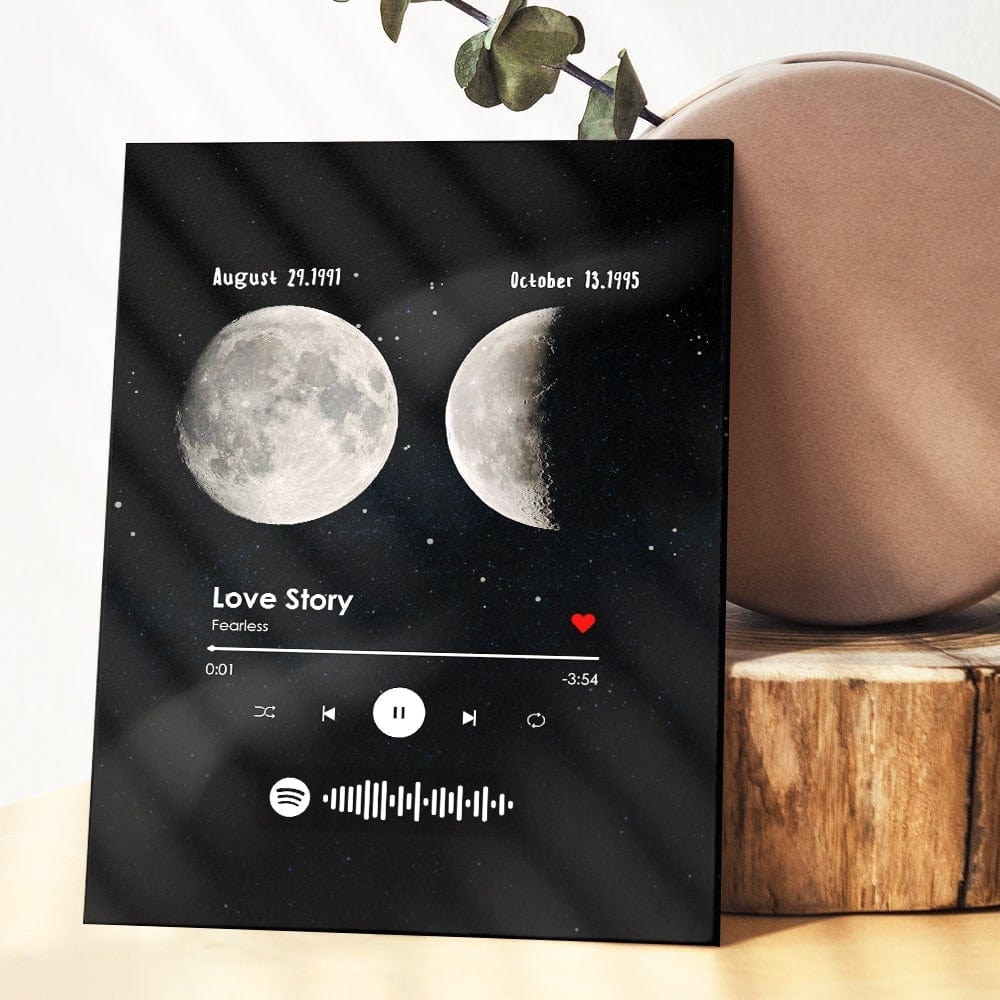 Moon Phase Plaque Moon Phase Date Gifts Best Friend Birthday Gifts - Image 2