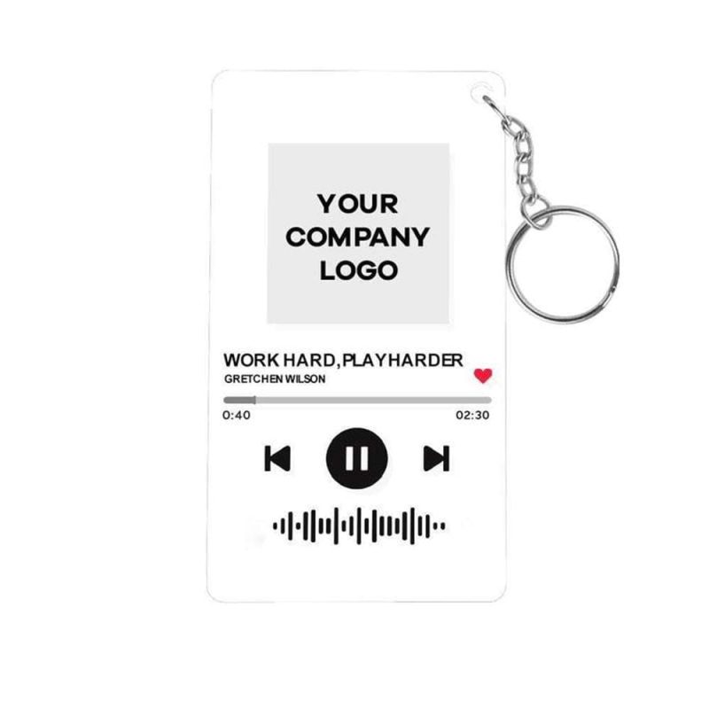Corporate Gifts Custom Keychain Music Code Plaque Keychain