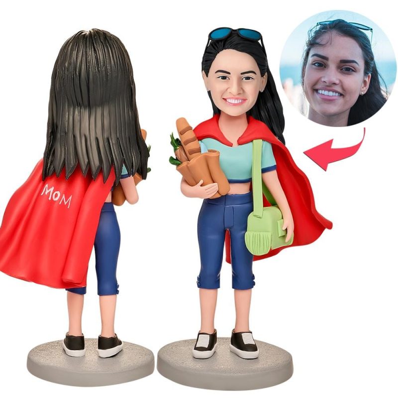 Custom Bobblehead with Engraved Text Mother’s Day Gifts – Busy Mom