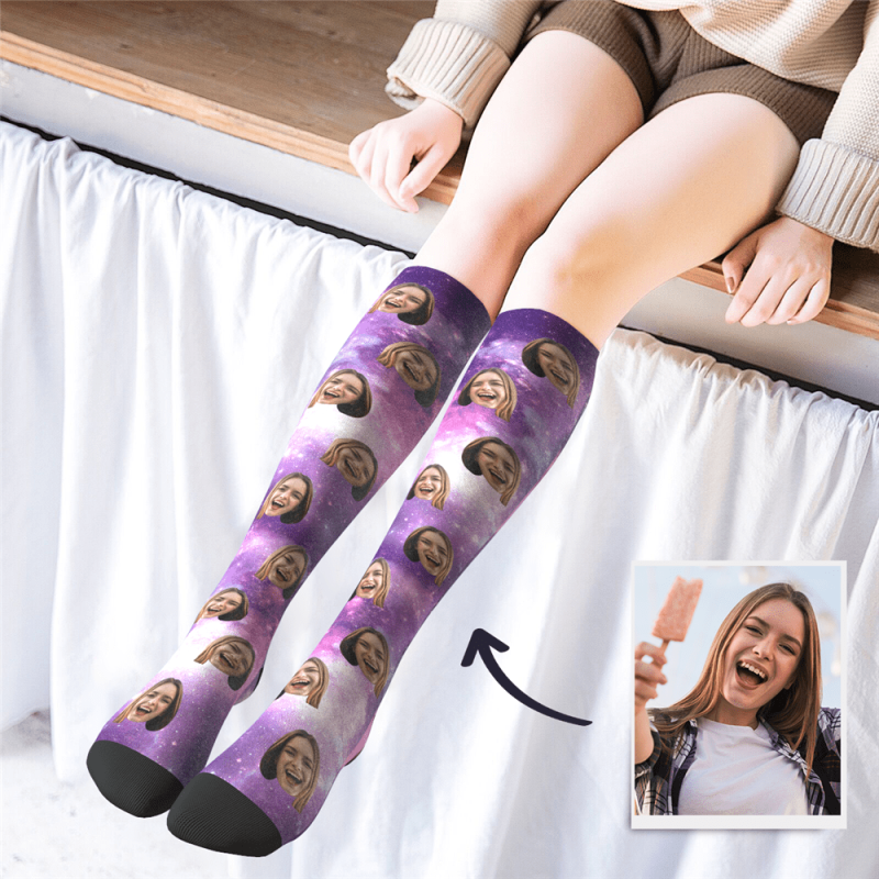 Girlfriend Gift Knee High Socks Face Socks Valentines Day Gifts For Her