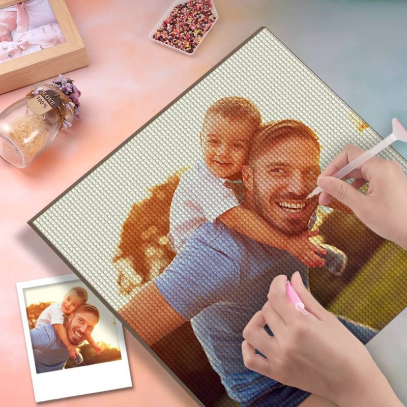 Father’s Day Gift Custom Diamond Painting Kits DIY Gift – 5 Sizes
