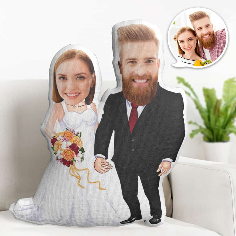 Valentine's Day Gift Custom Face Pillow, Couple Wedding Face Doll, the Best Gift for Lover