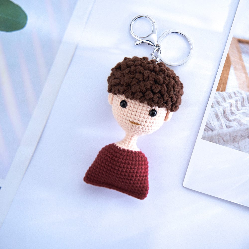 Custom Crochet Doll Keychain Personalized Gifts Handwoven Mini Dolls - Image 3