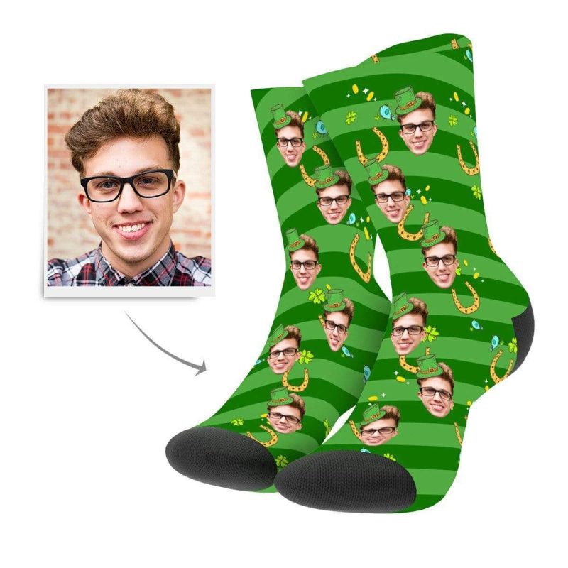 Funny Boyfriend Gift Custom Socks – Lucky Horse Shoes