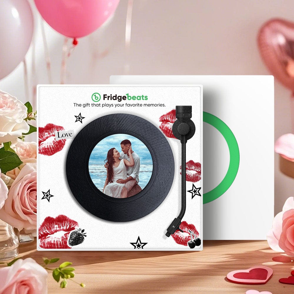 Custom Music & Photo Fridge Magnet Can Customize 1-6 Vinyl and Songs