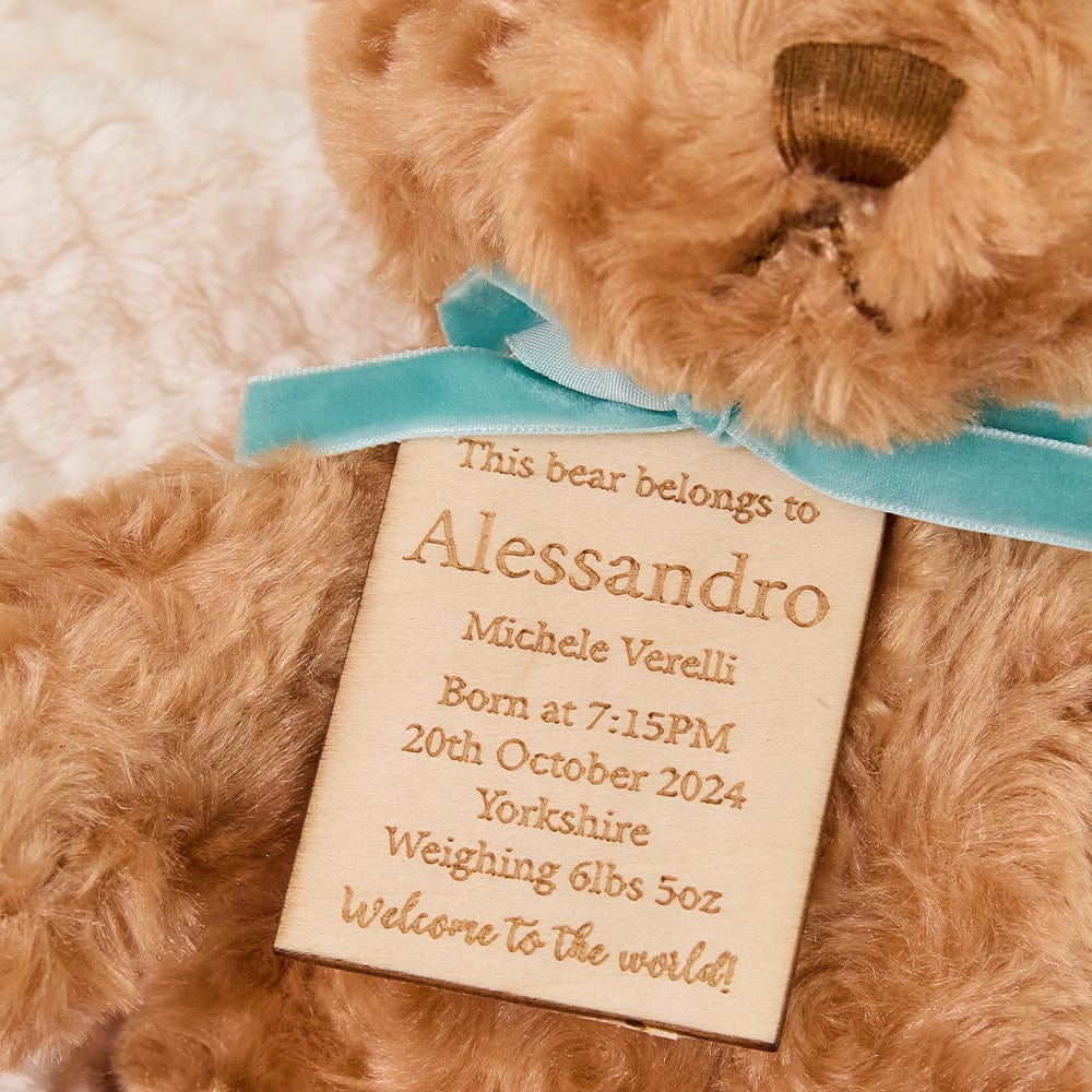 Personalized Bear Plush Birth Stats Stuffed Animal Birth Announcement Gifts - Image 3