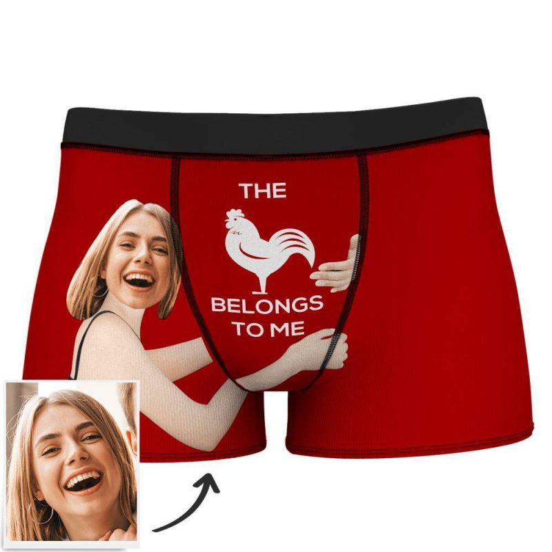 GiftLAB Custom Boxer Shorts With Your Face On Them Hugging Novelty Undies Gifts Ideas For Boyfriend