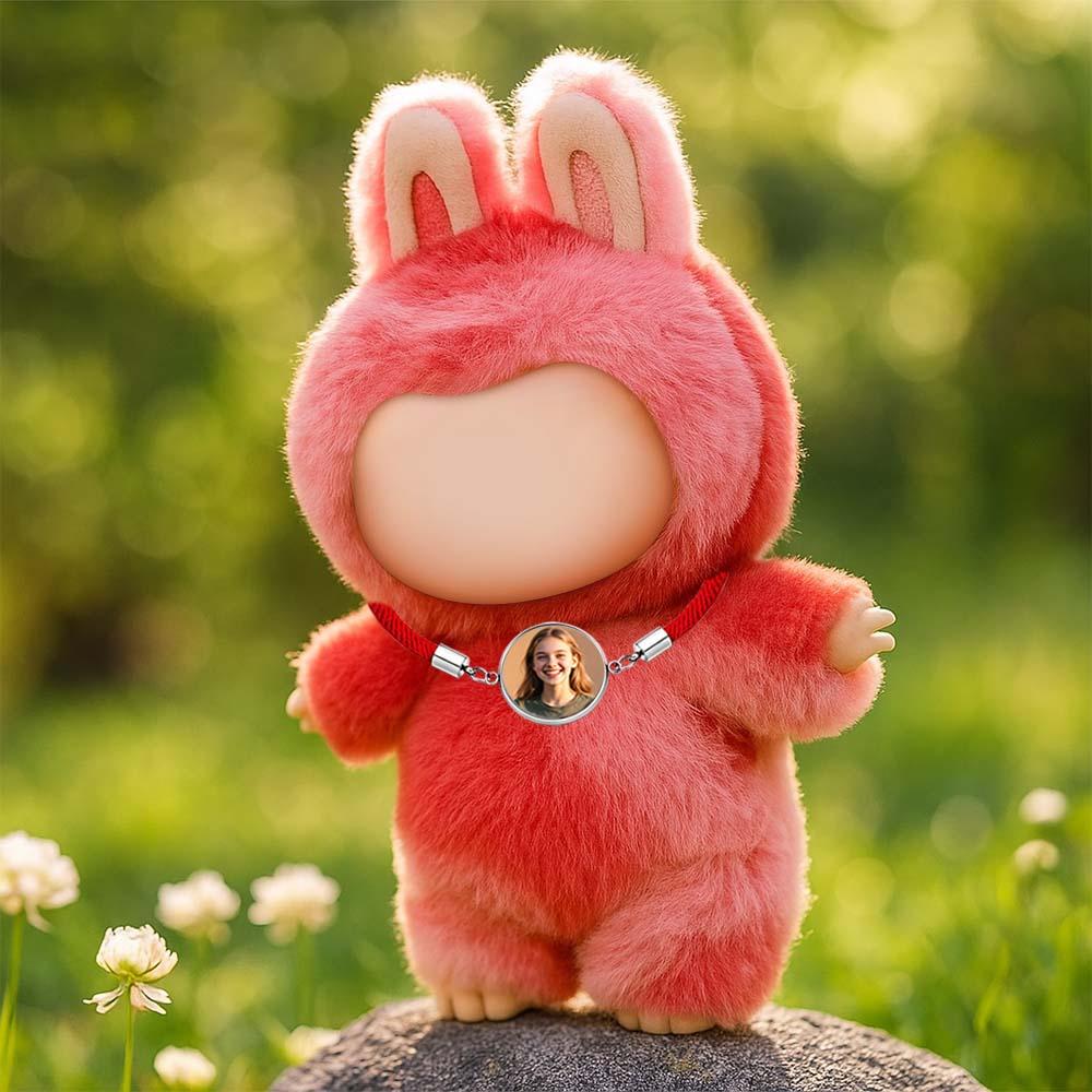 Custom Necklace for Labu Portrait Commemorative Necklace Monster Doll Necklace Personalized Photo on Front Necklace Gift