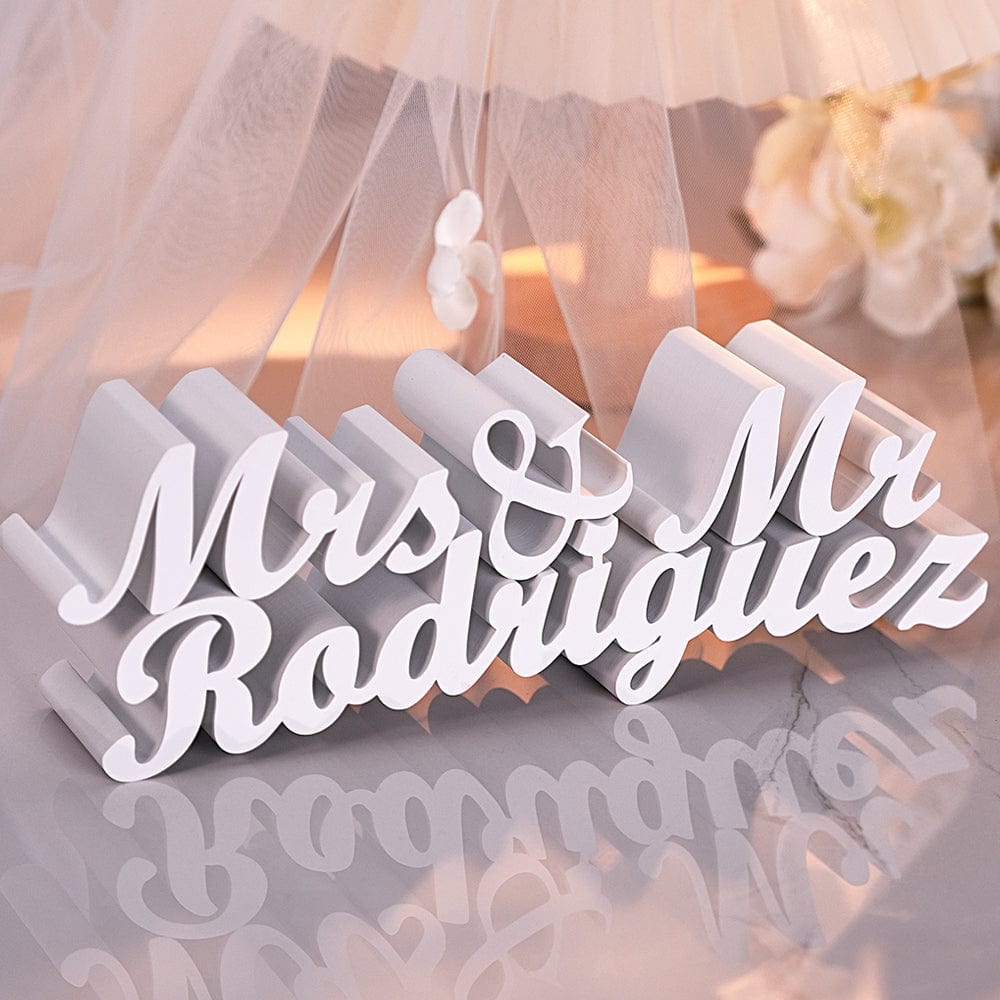 Personalized 3D Print Last Name Sign Custom Wedding Family Name Sign Wedding Tabletop Centerpieces for Wedding and Home - Image 2