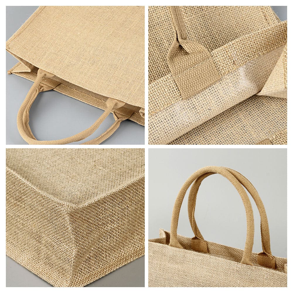 Personalized Burlap Bags Custom Name Monogram Beach Tote Bag Gifts for Her - Image 2