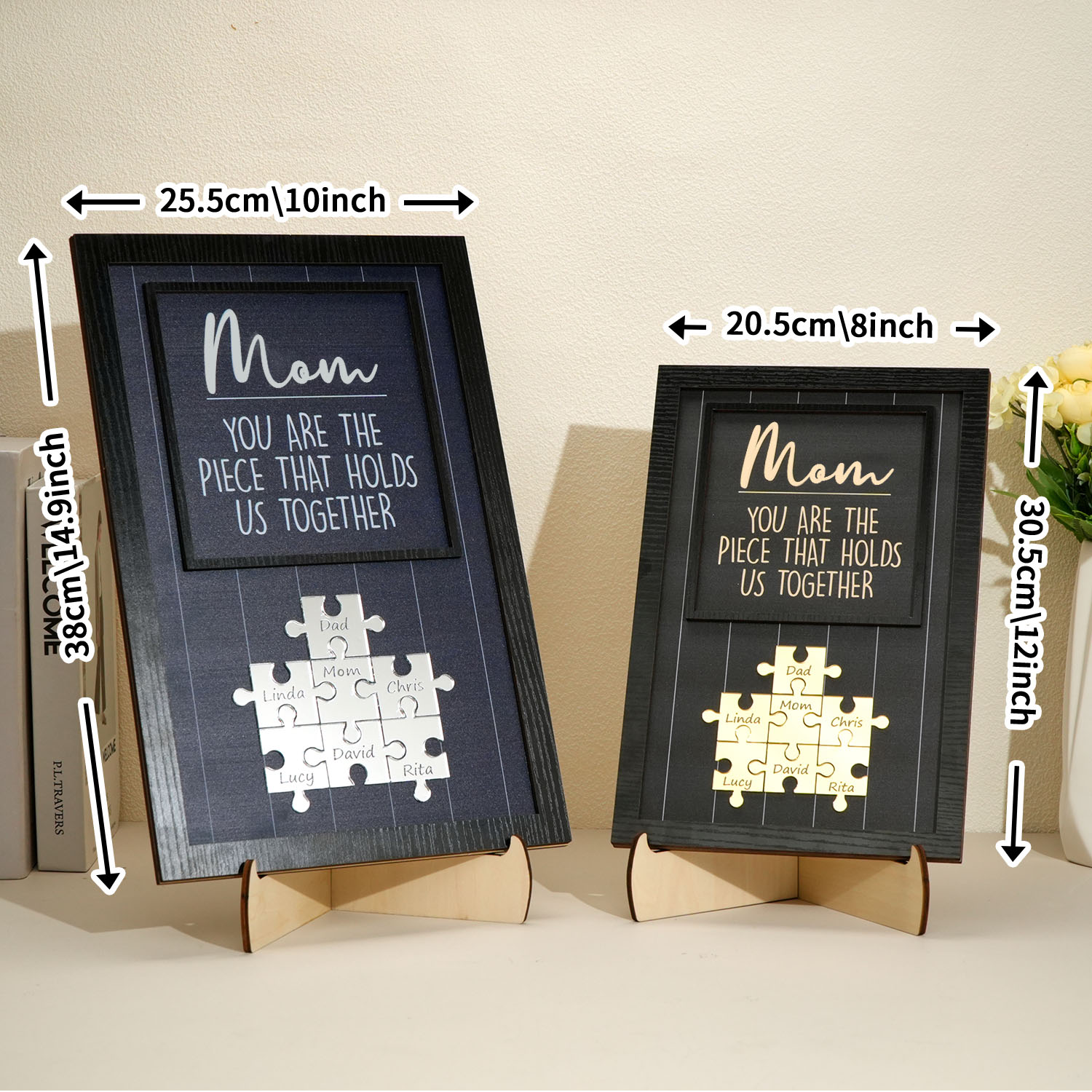 Mum You Are The Piece That Holds Us Together Wooden Puzzle Piece Sign Mother's Day Gift - Image 2