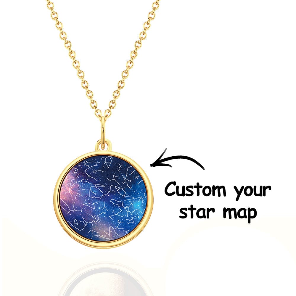 Custom Star Map Necklace Personalized Constellation Map Necklace Gift for Her - Image 2