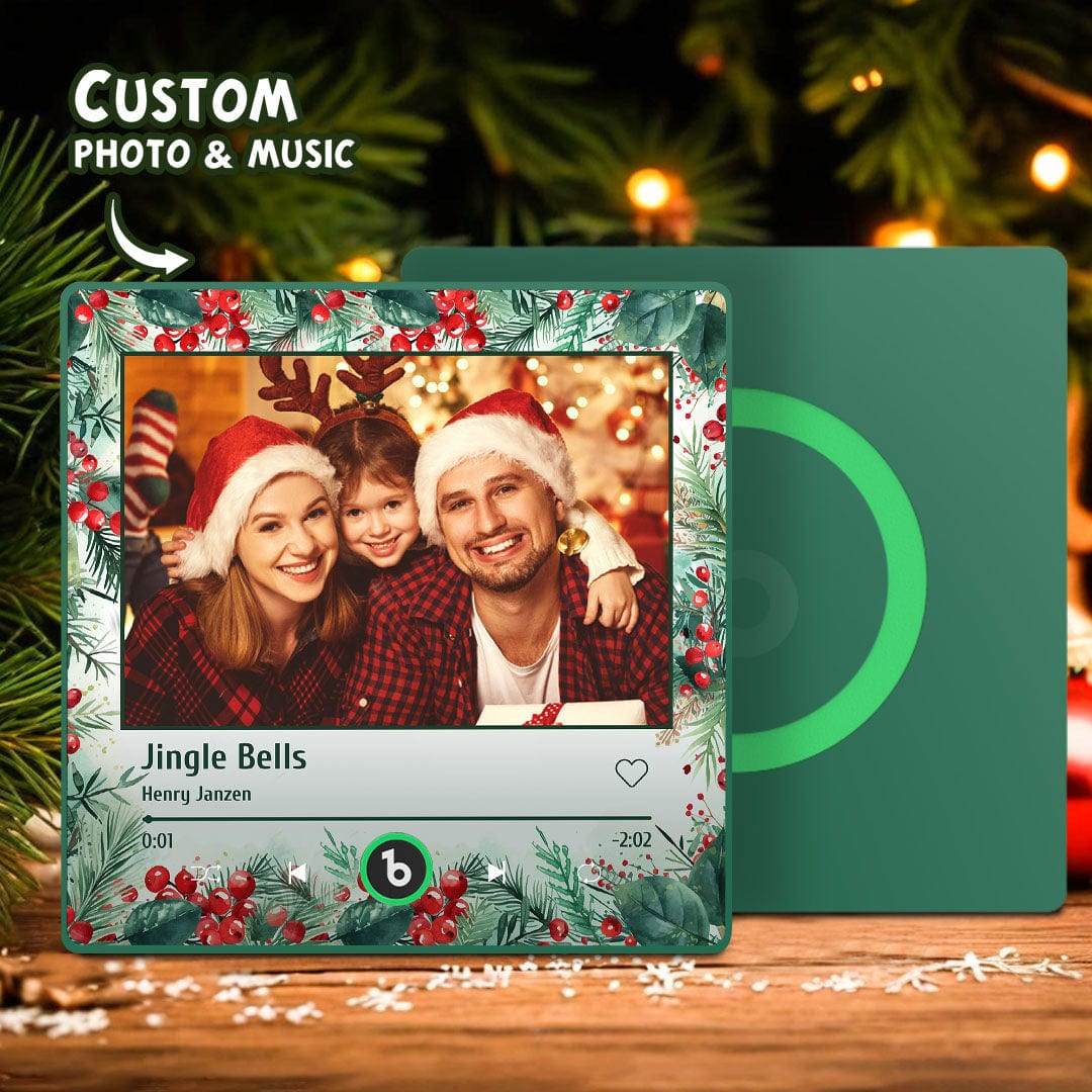 Music Fridge Magnet Personalized Christmas Family Photo Music Magnets Can Play Songs Christmas Gifts - Image 2