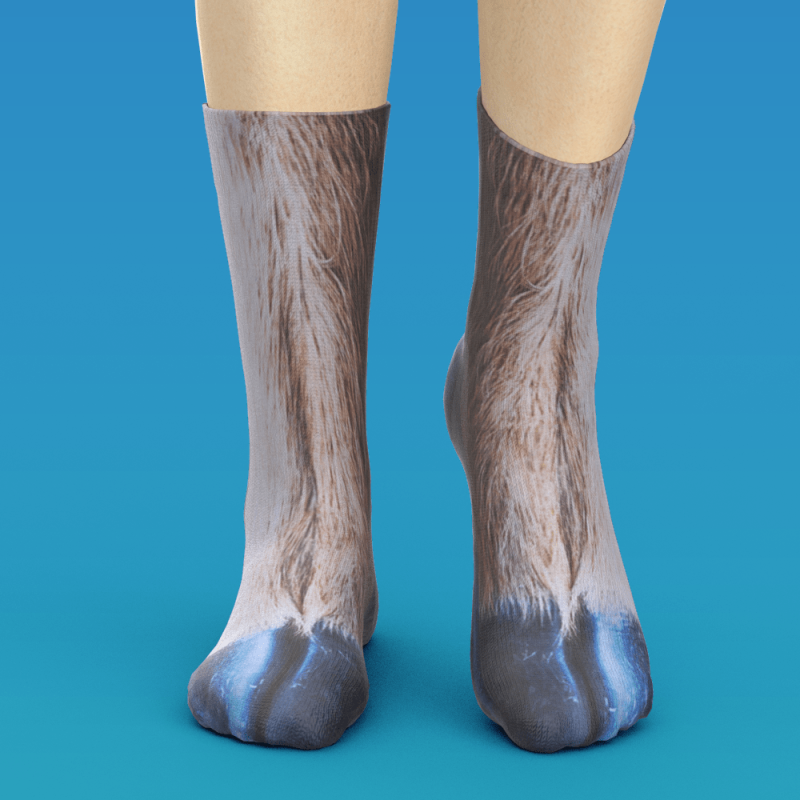 Funny 3D Print Animal Socks Feet Socks Funny Socks Gifts – Donkey Feet