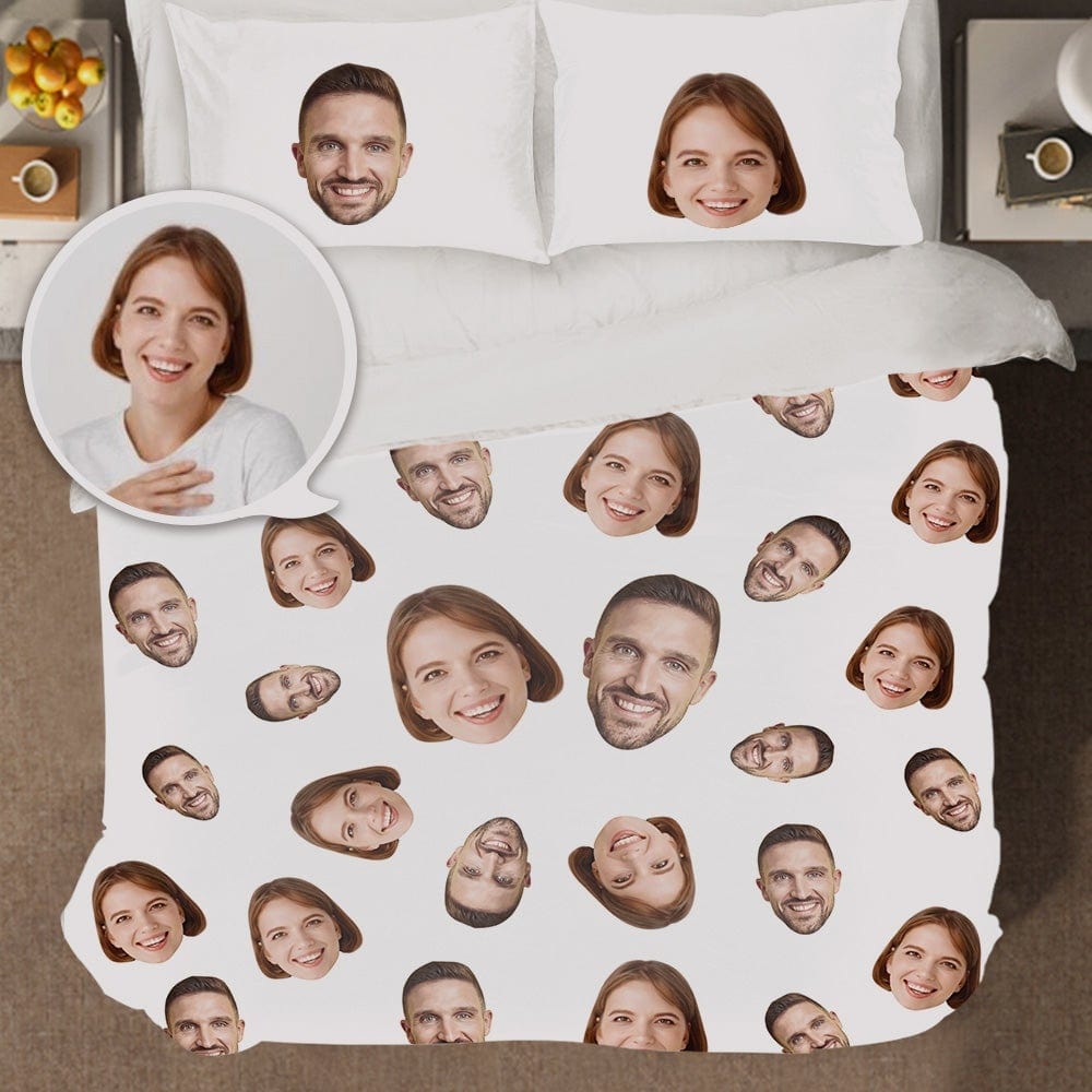 Custom Double Bedding Set Duvet Cover Personalized Family Gifts