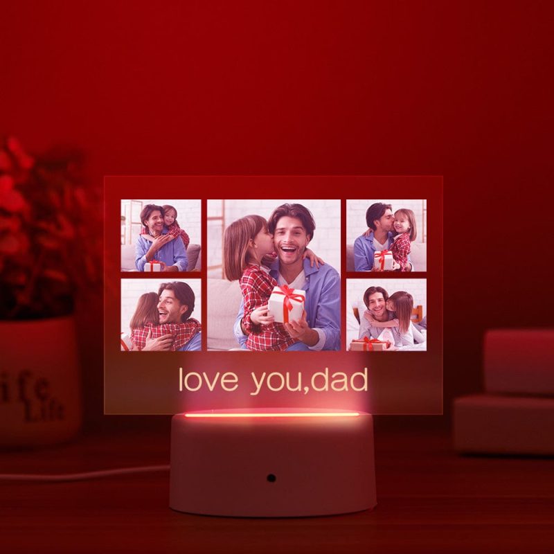 Custom Picture Night Light Personalized Night Light Gifts For Father’s Day Gift
