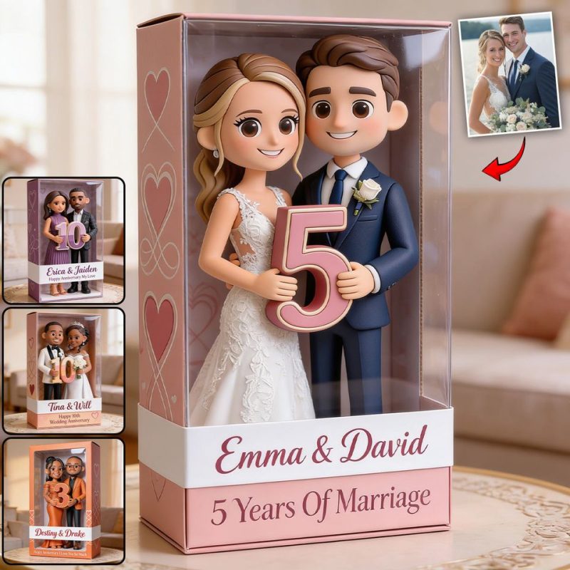 Custom Cartoon Photo Happy Anniversary Plaque Personalized Couple Anniversary Keepsake Gift Acrylic Plaque 2