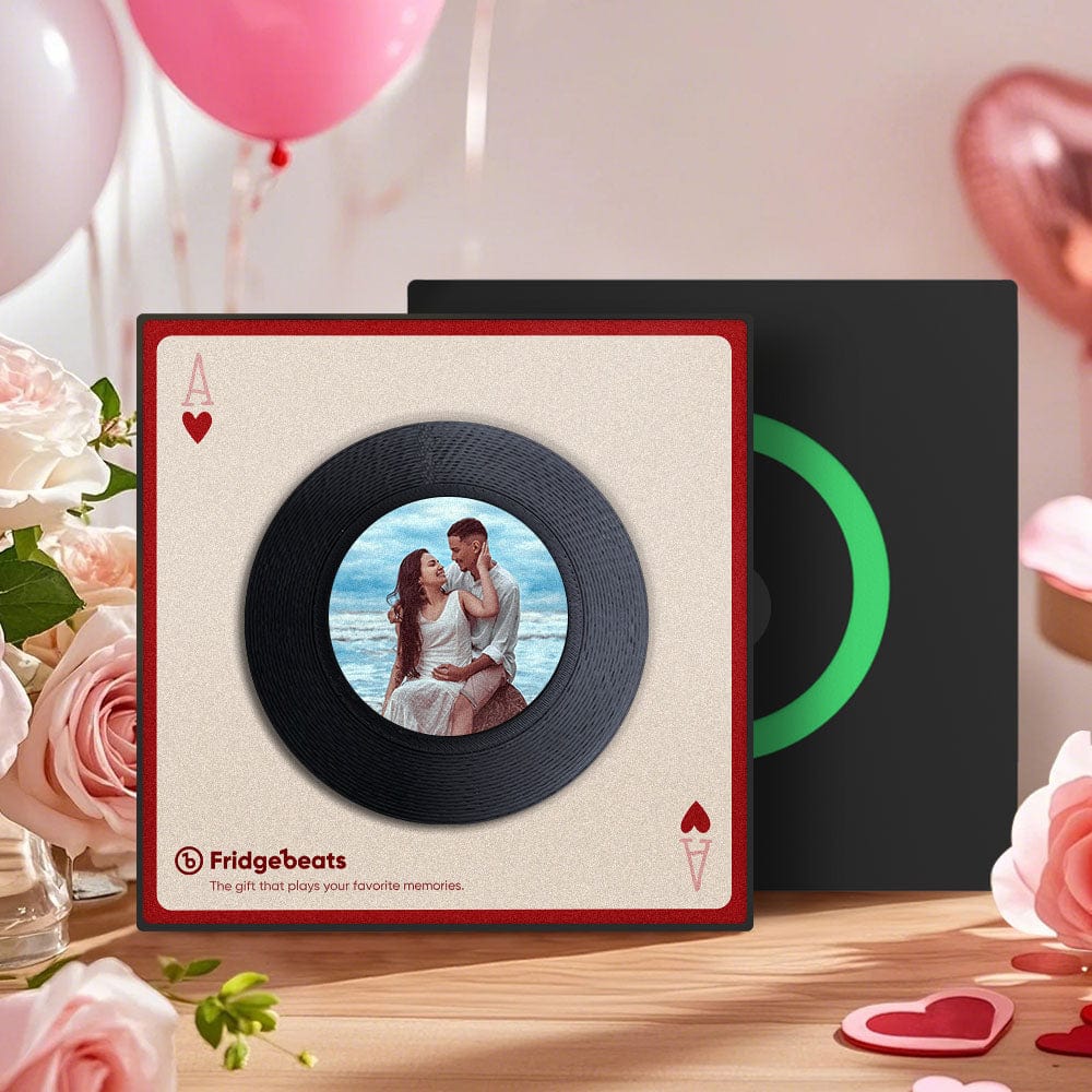 Custom Music & Photo Fridge Magnet Can Customize 1-6 Vinyl and Songs