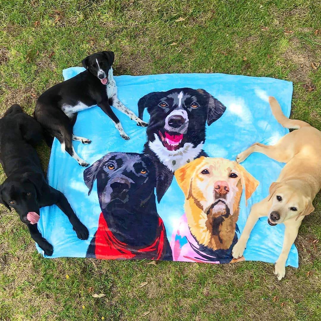 Personalized Throw Blanket with Your Pet Photo - Image 3