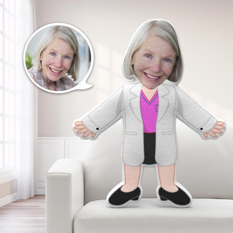 Personalized Face Pillow Toy Doctor Throw Pillow Boby Pillow Gag Gifts Funny Teacher Gifts