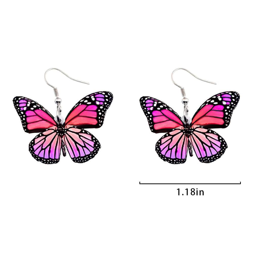 Butterfly Earrings Simulation Butterfly Earrings Gifts For Her-Acrylic - Image 2