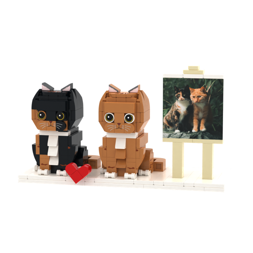 Persaonalized Cat Dog Full Body Brick Figures Pet Family Gift - Image 2