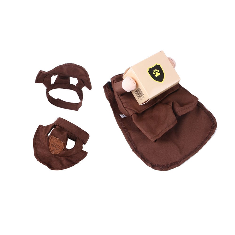 Halloween Courier Pet Costume Halloween Courier Style Pet Dressing up Cosplay Party Costume with Hat for Pet - Image 2