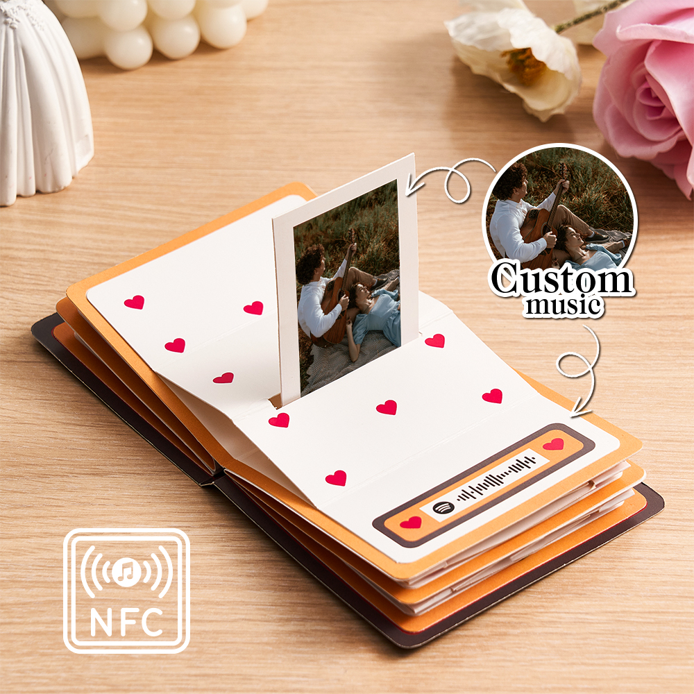 Personalized Christmas Pop-Up Photo Album – Custom 3D Memory Book with Your Photos & Music, Handmade Explosion Scrapbook Gift for Anniversary, Wedding, BirthdayUS - Image 2