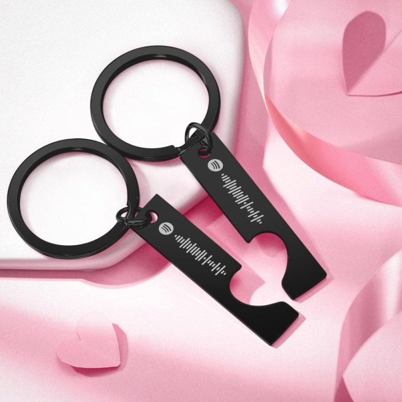 Spotify Keychain Engraved Keychains Keychains Valentines Day Gifts For Her