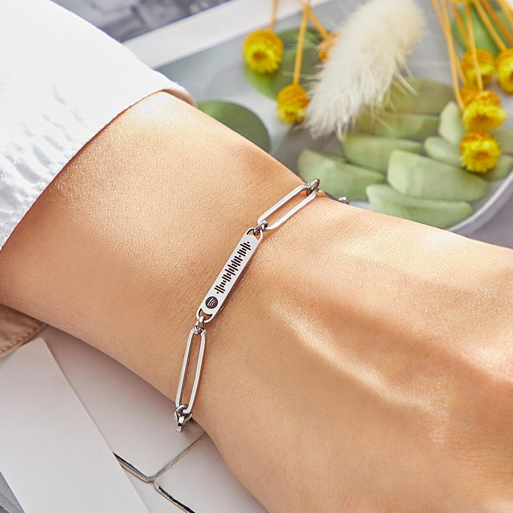 Song Bracelet with Spotify Code Graduation Bracelets Gifts for Girlfriend
