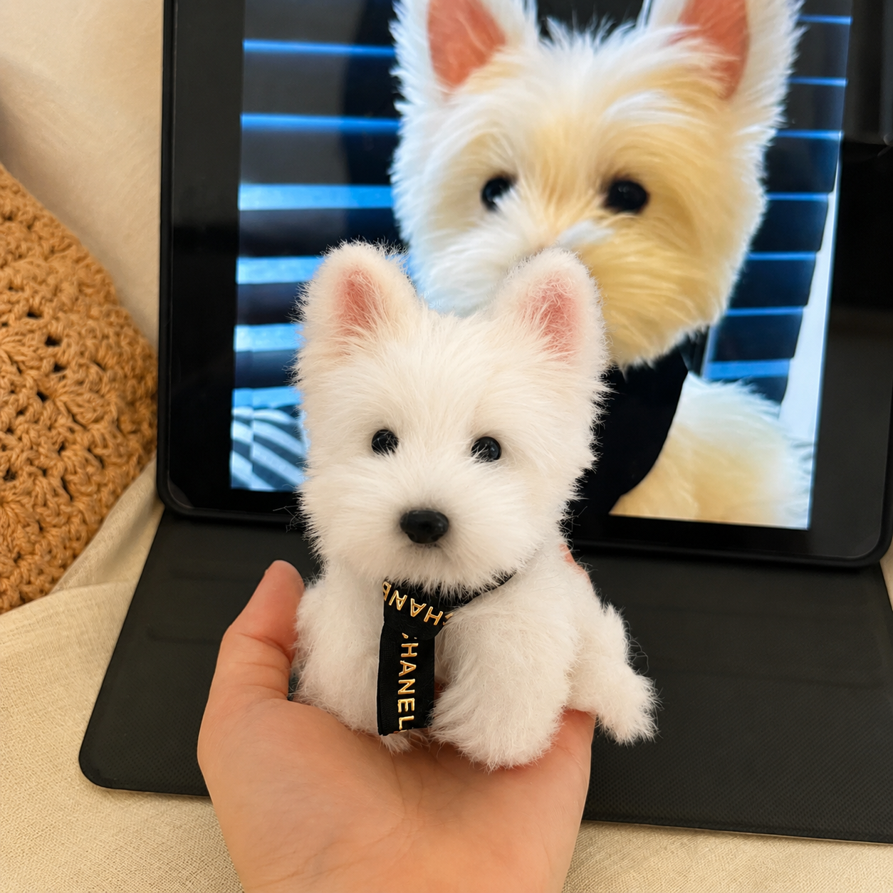 Custom Long-Pile Plush Pet Charm-Personalized Plush Pet Accessory Handmade from Your Photo - Image 2