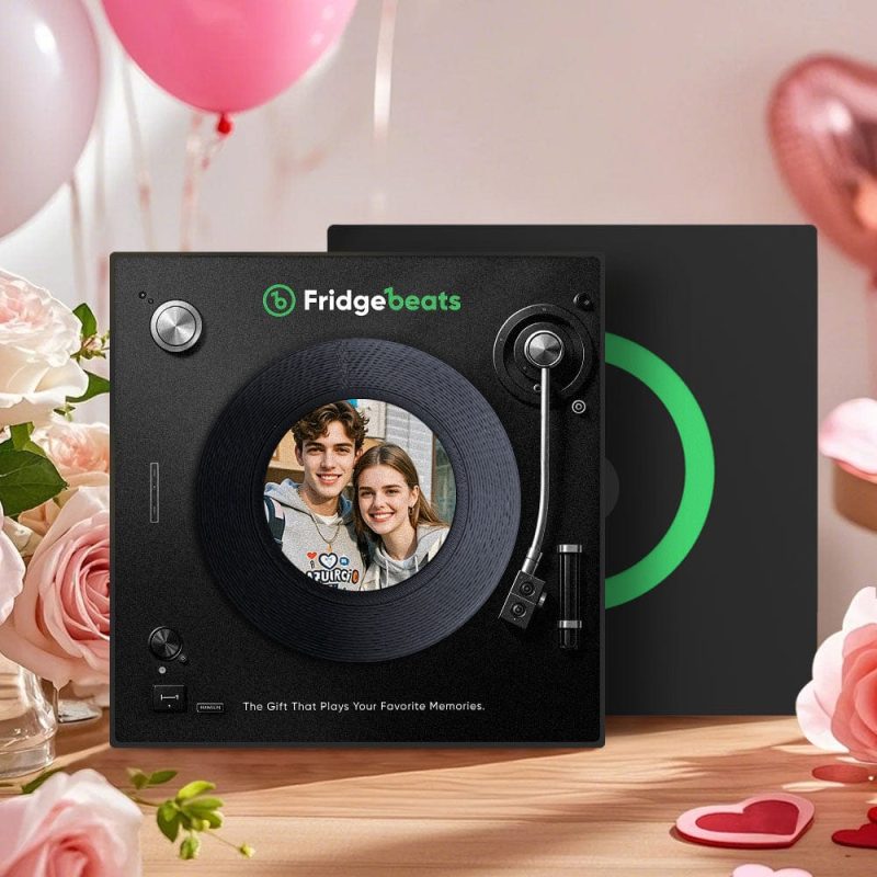 Custom Music & Photo Fridge Magnet Can Customize 1-6 Vinyl and Songs