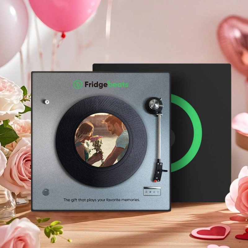Custom Music & Photo Fridge Magnet Can Customize 1-6 Vinyl and Songs