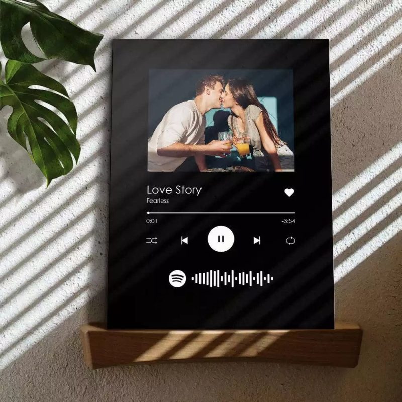 Spotify Song Plaque Scannable Music Plaque Gifts for Couples Valentine’s Gifts