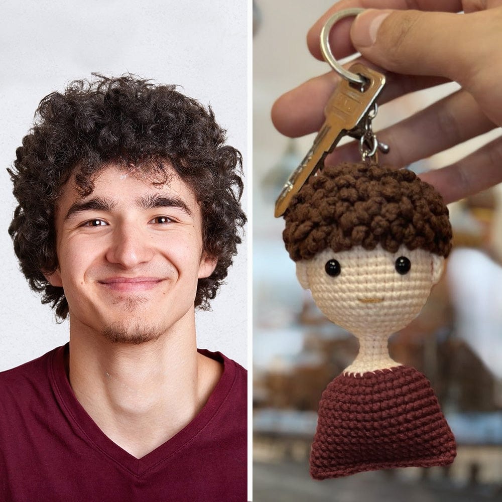 Custom Crochet Doll Keychain Personalized Gifts Handwoven Mini Dolls - Image 2