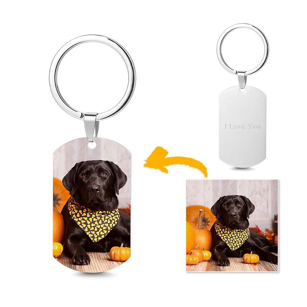 Halloween Gift Photo Keychain - Stainless Steel
