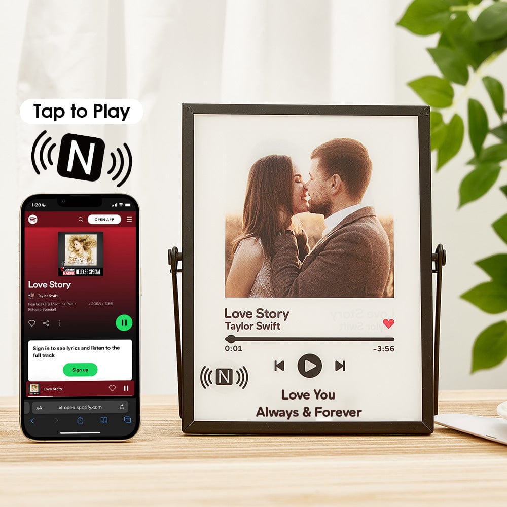 Custom Spotify Music Plaque Tap to Play NFC Tag Plaque Unique Gift for Lover - Image 2