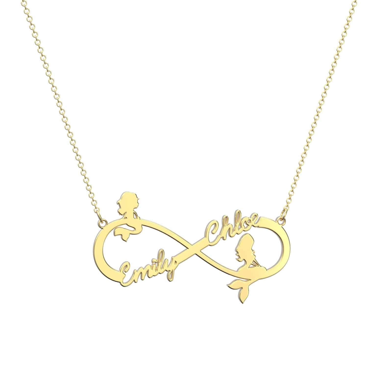 Custom Name Necklace Mermaid Infinity Symbol Necklace Gift For Girlfriend - Image 2