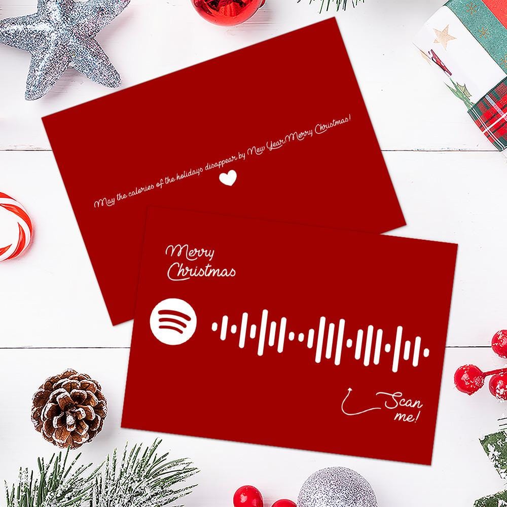 Holly Jolly Christmas Spotify Code Music Greeting Card - Image 2