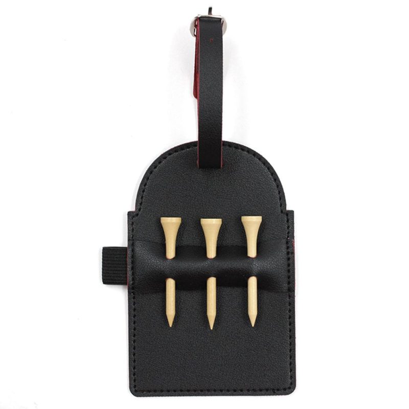 Golf Tee Bag Tag Leather Golf Tee Holder Storage Bag Gift for Golfer
