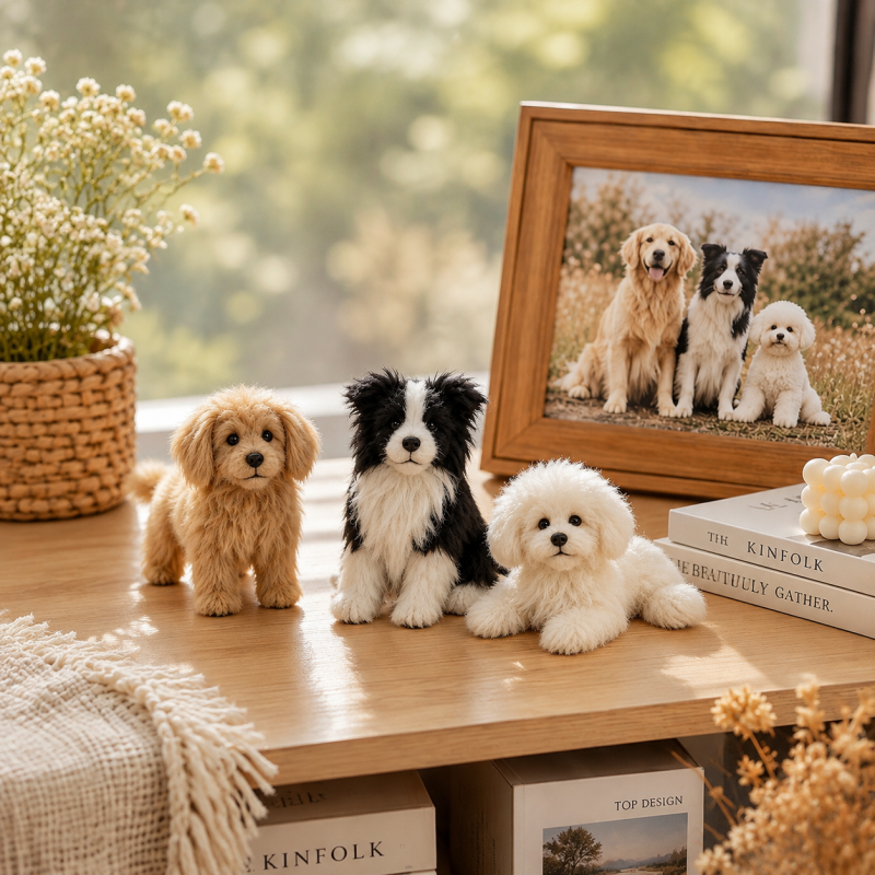 Custom Long-Pile Plush Pet Charm-Personalized Plush Pet Accessory Handmade from Your Photo