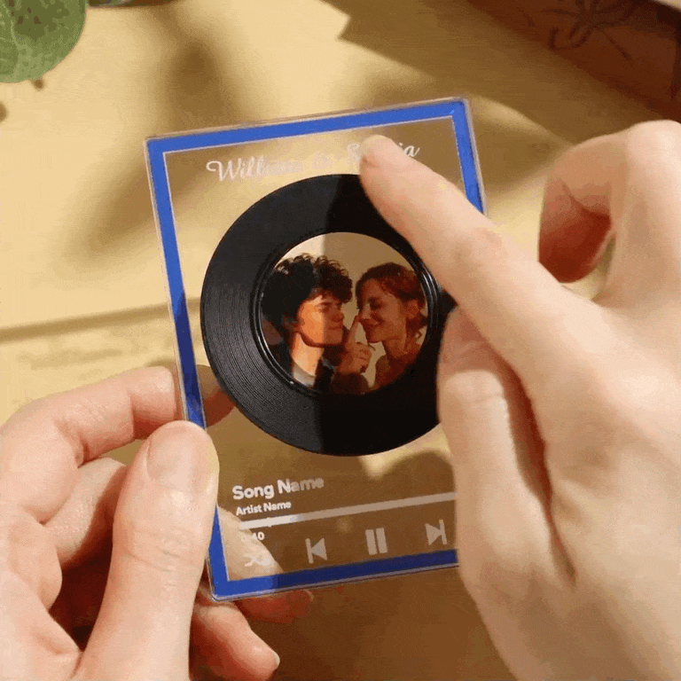 Personalized NFC Vinyl Record Plaque Rotatable Vinyl Record Music Plaque Gift for Lover