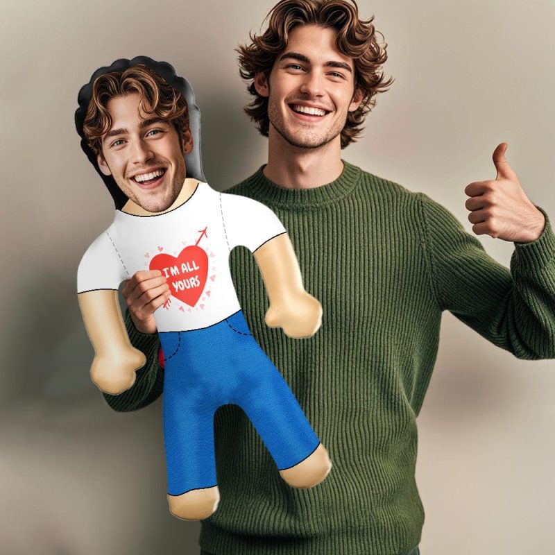 Personalized Couple Blow Up Doll Custom Your Face & Text Air Minime Doll