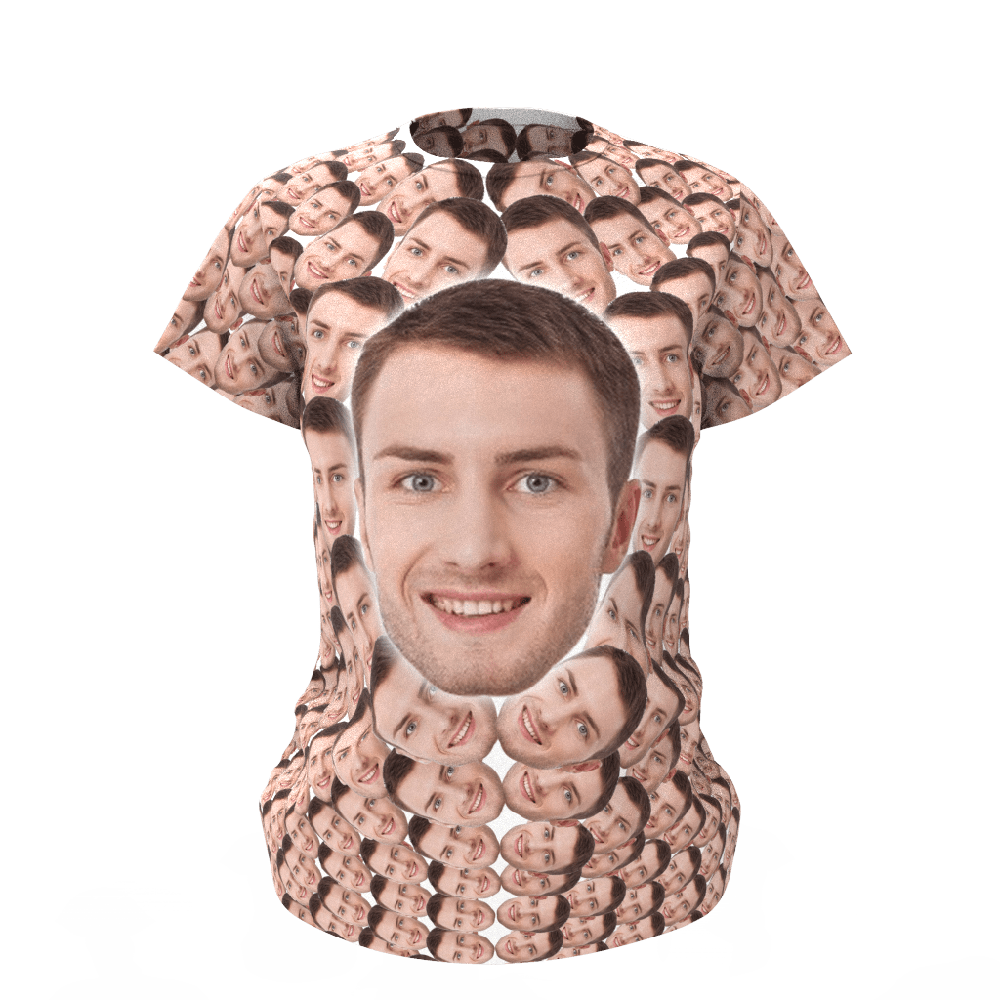 Custom Face Shirt Men All Over Print Photo On Shirt Face T-shirt Birthday Gift Anniversary Gifts For Him - Image 2