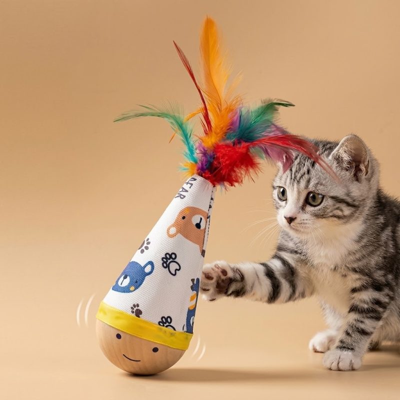 Pet Cat Tumbler Toy Funny Cat Baseball Pet Cat Self-Pleasure Relief Funny Cat Ball