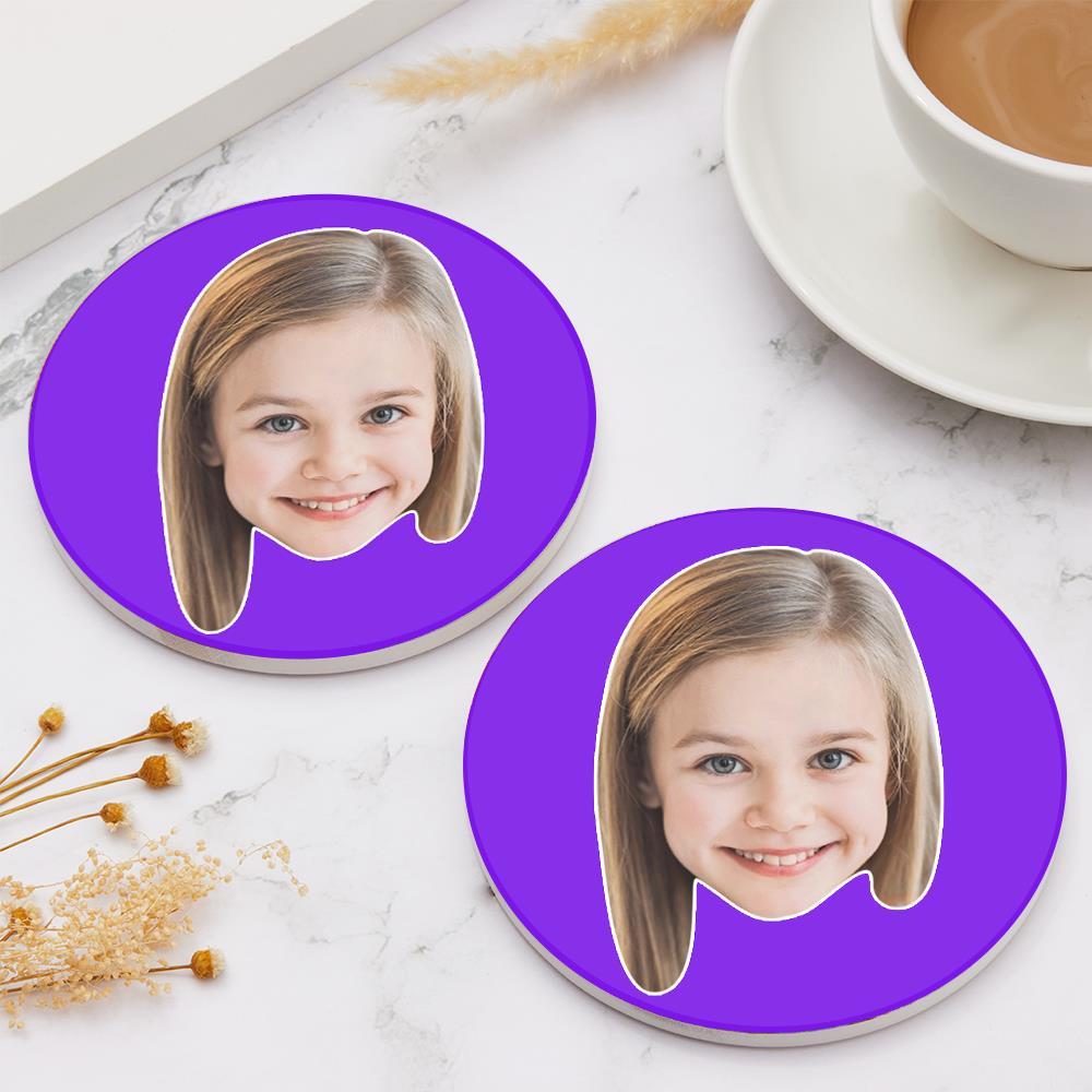 Baby Photo Gifts Custom Face Coaster Gift For Kids - Image 2