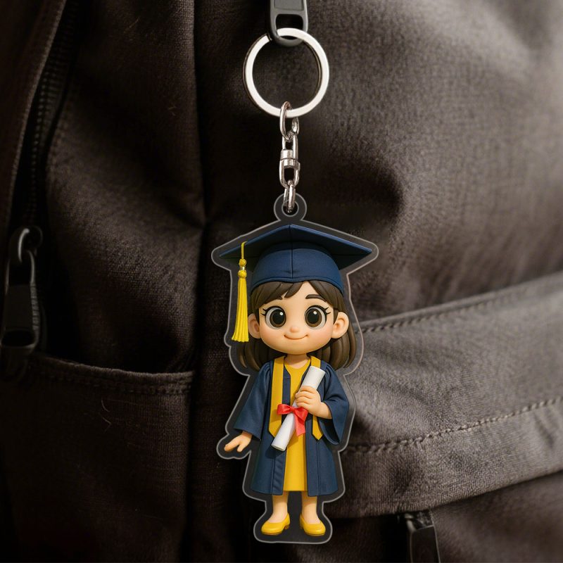 Custom Figure Keychain Personalized Acrylic Cartoon Keychain Photo Bag Charm Unique Keepsake Gift Graduation GiftsUS