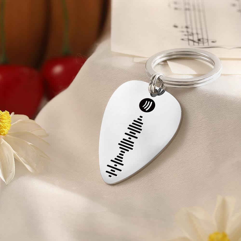Spotify Keychain & Guitar Pick 2 in 1 Boyfriend Anniversary Gift - Image 2